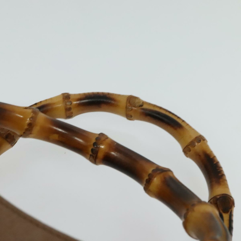 【日本直送】GUCCI 竹節手提包 絨面革 米色金色 000 2853 0260 0 授權 ep10084-7