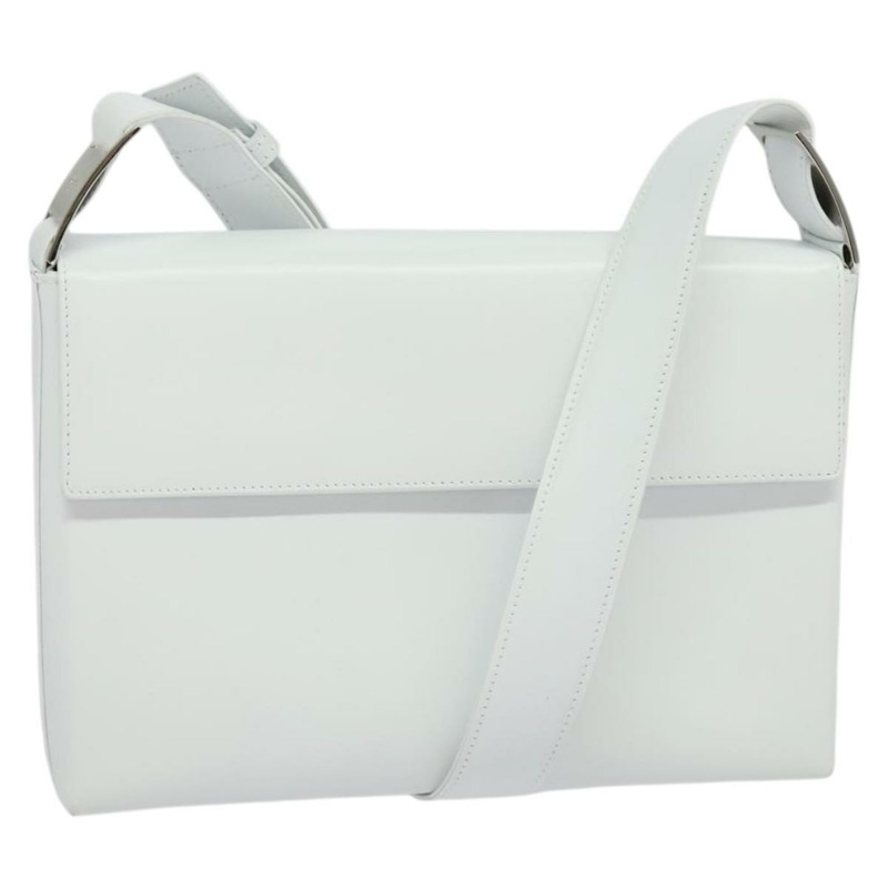 【日本直送】Salvatore Ferragamo Vala 肩背包 皮革 白銀 正品 135795-0