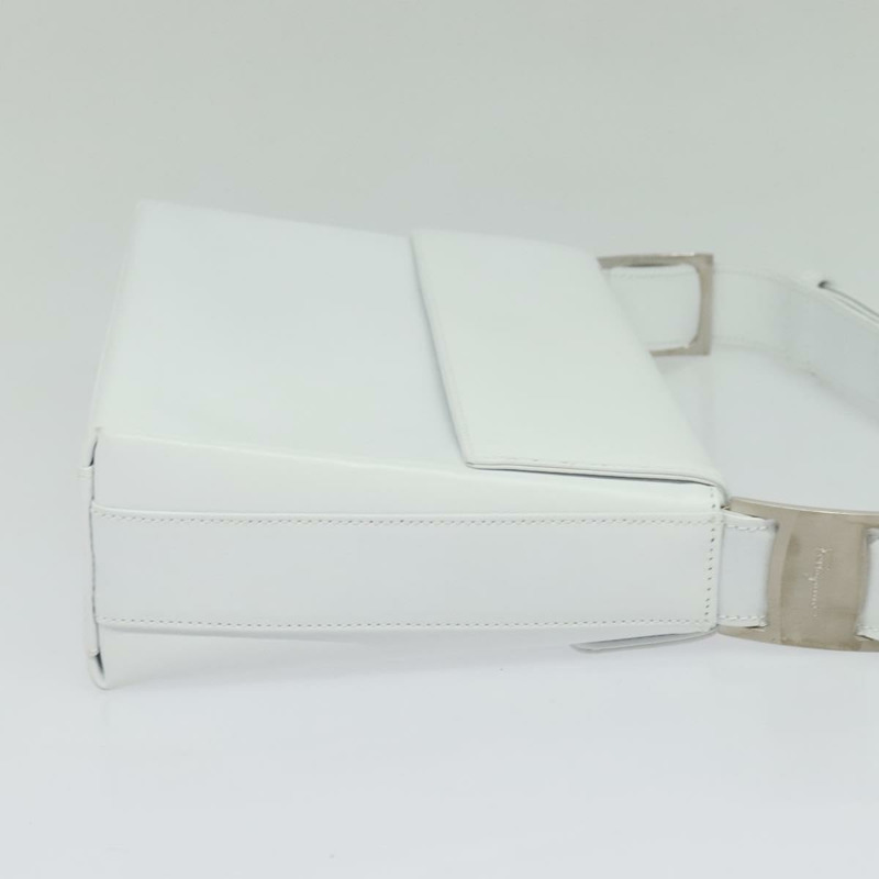 【日本直送】Salvatore Ferragamo Vala 肩背包 皮革 白銀 正品 135795-3