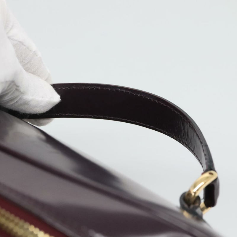 【日本直送】GUCCI 竹製化妝包 手提包 皮革 紫金色 032 1956 0150 正品 136119-7