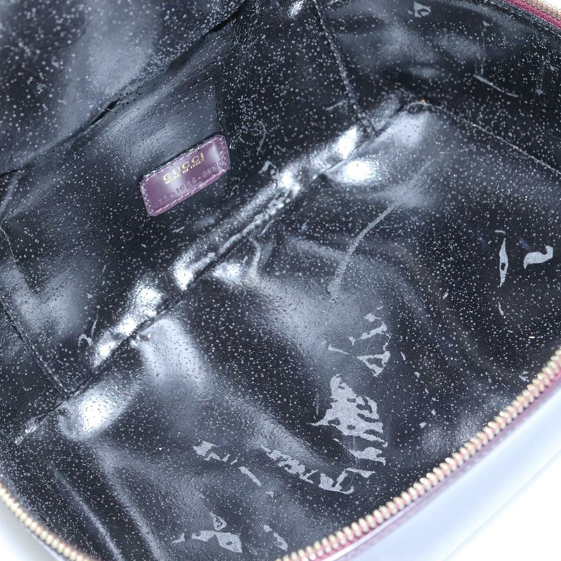 【日本直送】GUCCI 竹製化妝包 手提包 皮革 紫金色 032 1956 0150 正品 136119-9