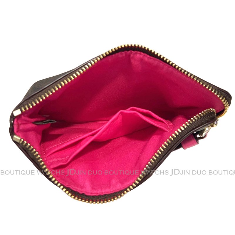 金鐸精品~2473 COACH 蔻馳 F58035 深咖啡色PVC經典C-LOGO圖紋小手拿包 全新品-6