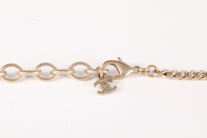 CHANEL(香奈兒)  合金 22C 手工坊系列 雙C鎖頭 項鏈-4