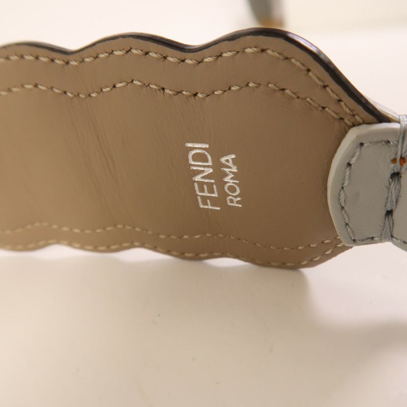 FENDI 牛皮皮革Shoulder Strap銀扣肩帶-7