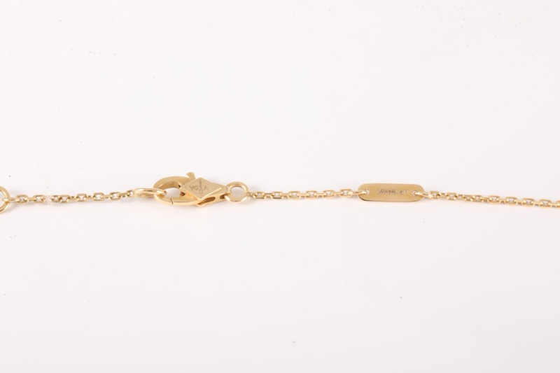 VAN CLEEF&ARPELS(梵克雅寶) Frivole 花朵 項鏈 迷你 單鑽 18K黃金/鑽石 項鏈 黃金 鑽石-4