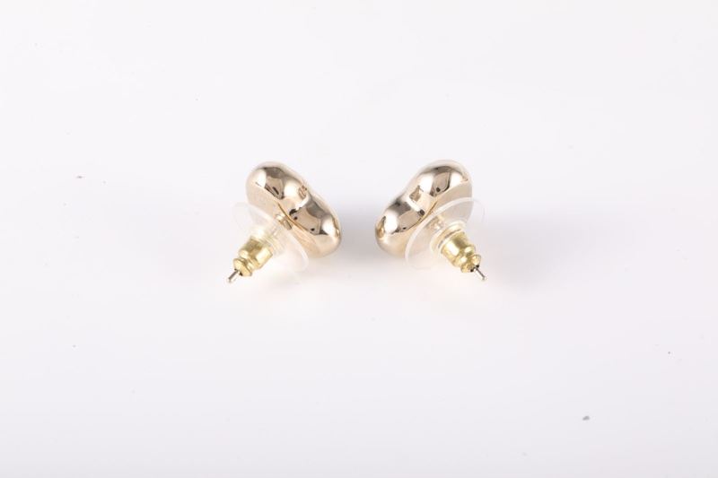 CHANEL(香奈兒) 合金 22C 熔岩 愛心耳環耳釘-2