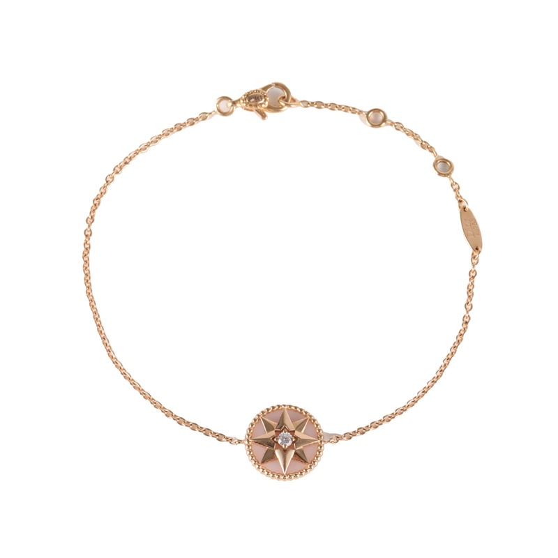 DIOR(迪奧) 18K玫瑰金 鑽石 玫瑰金 Rose Des Vents 八芒星 羅盤 鑲鑽手鏈 18K-5