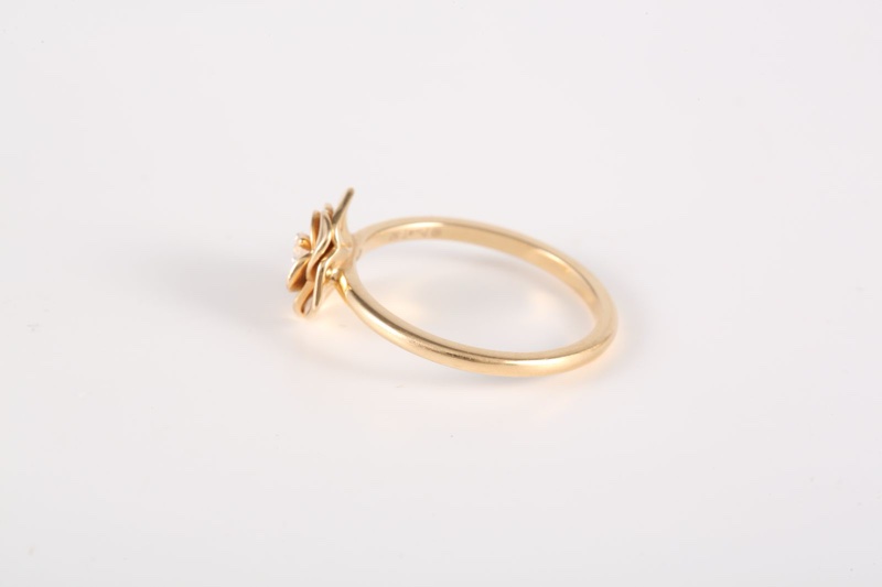 PIAGET(伯爵) 18K玫瑰金 鑽石 玫瑰金 ROSE玫瑰系列 花瓣單鑽 戒指 52 18K-4