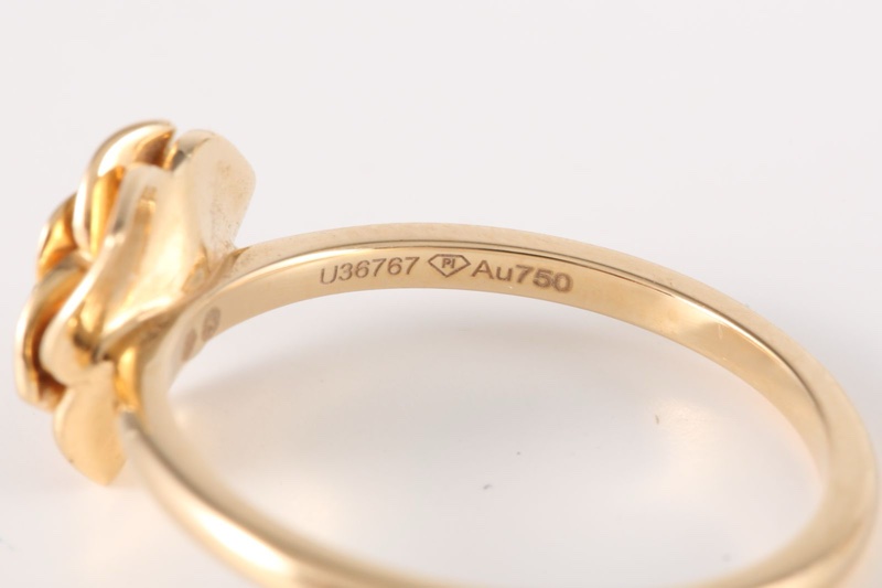 PIAGET(伯爵)  18K玫瑰金 鑽石 玫瑰金 ROSE玫瑰系列 花瓣單鑽 戒指 52 18K-5