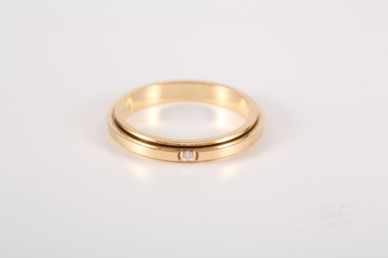 PIAGET(伯爵) 18K玫瑰金 鑽石 玫瑰金 POSSESION 單鑽 戒指 窄版 時來運轉戒指 18K-3