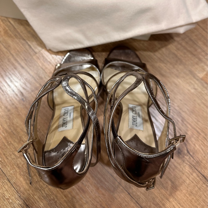 jimmy Choo 金色細跟高跟鞋-7