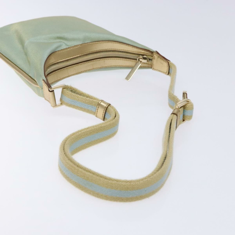 【日本直送】GUCCI Sherry Line 帆布單肩包 淺藍色 金色 005 0814 正品 135629-6