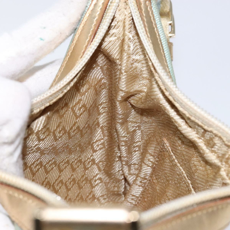 【日本直送】GUCCI Sherry Line 帆布單肩包 淺藍色 金色 005 0814 正品 135629-18