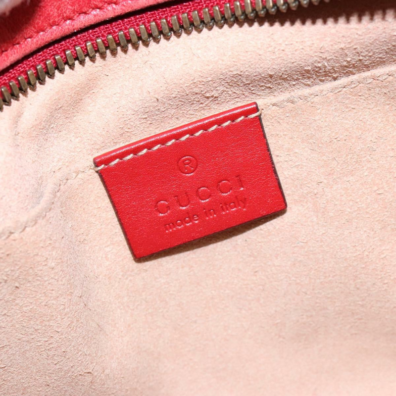 【日本直送】GUCCI GG Marmont 單肩包 皮革 紅色 金色 447632 正品 sw1251-16