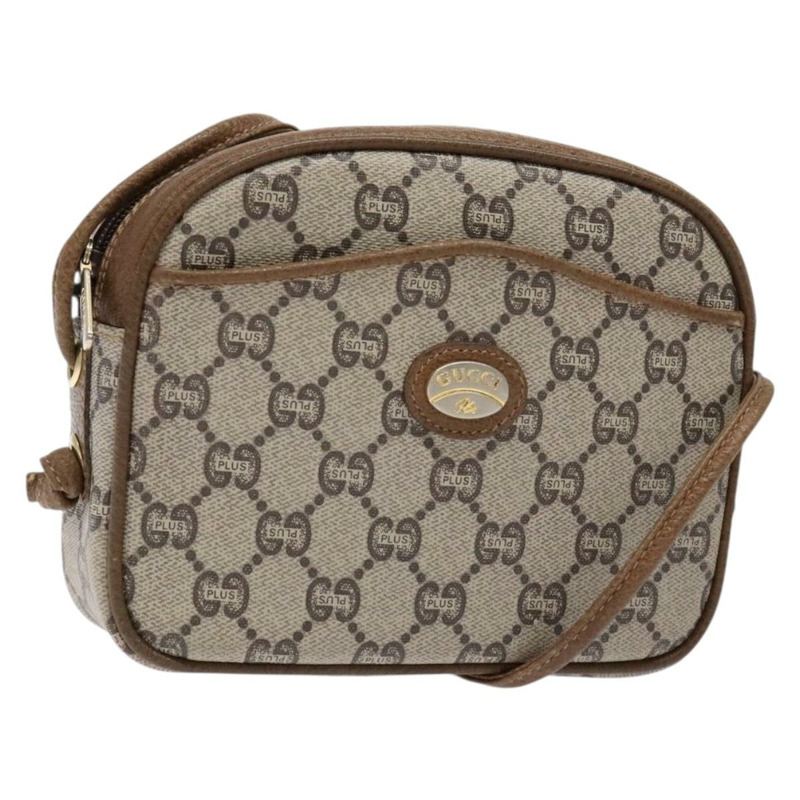 【日本直送】GUCCI GG Plus Supreme 單肩包 PVC 米色 金色 正品 sw1190-0