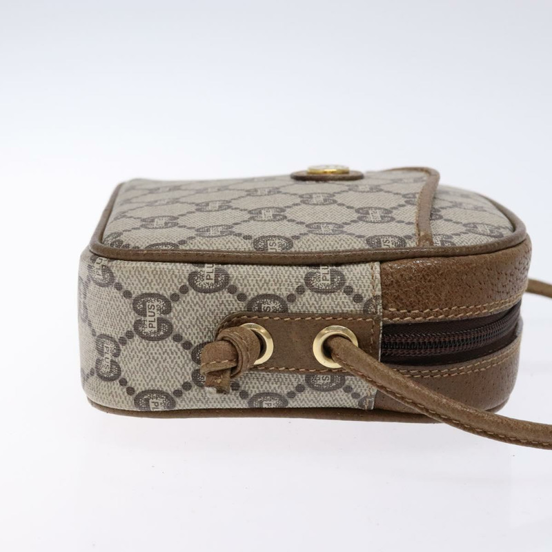 【日本直送】GUCCI GG Plus Supreme 單肩包 PVC 米色 金色 正品 sw1190-2