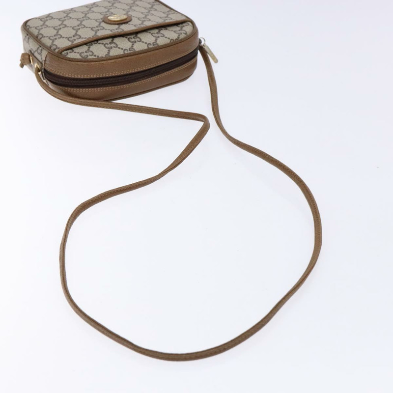 【日本直送】GUCCI GG Plus Supreme 單肩包 PVC 米色 金色 正品 sw1190-6