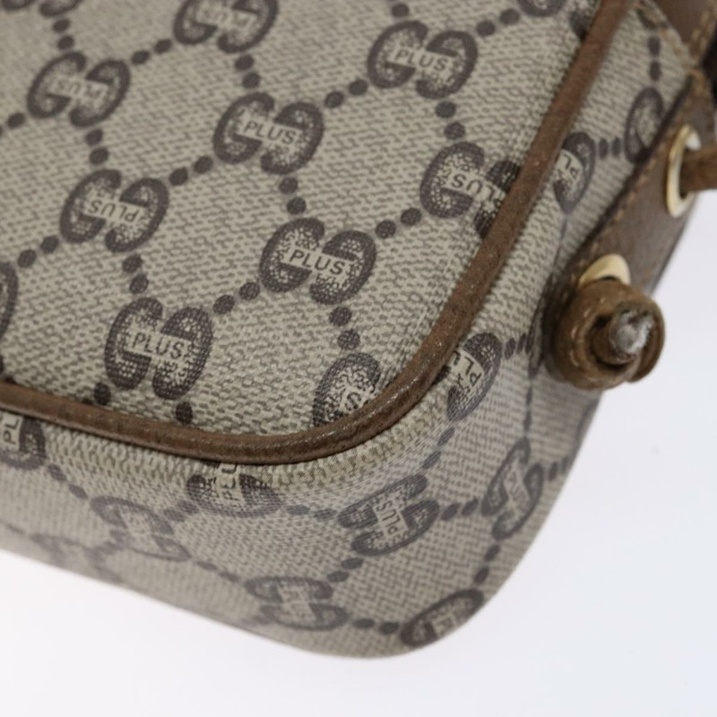 【日本直送】GUCCI GG Plus Supreme 單肩包 PVC 米色 金色 正品 sw1190-14