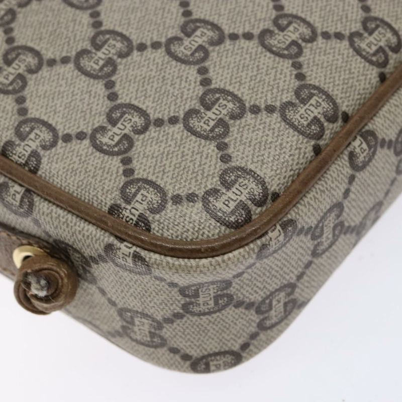 【日本直送】GUCCI GG Plus Supreme 單肩包 PVC 米色 金色 正品 sw1190-15