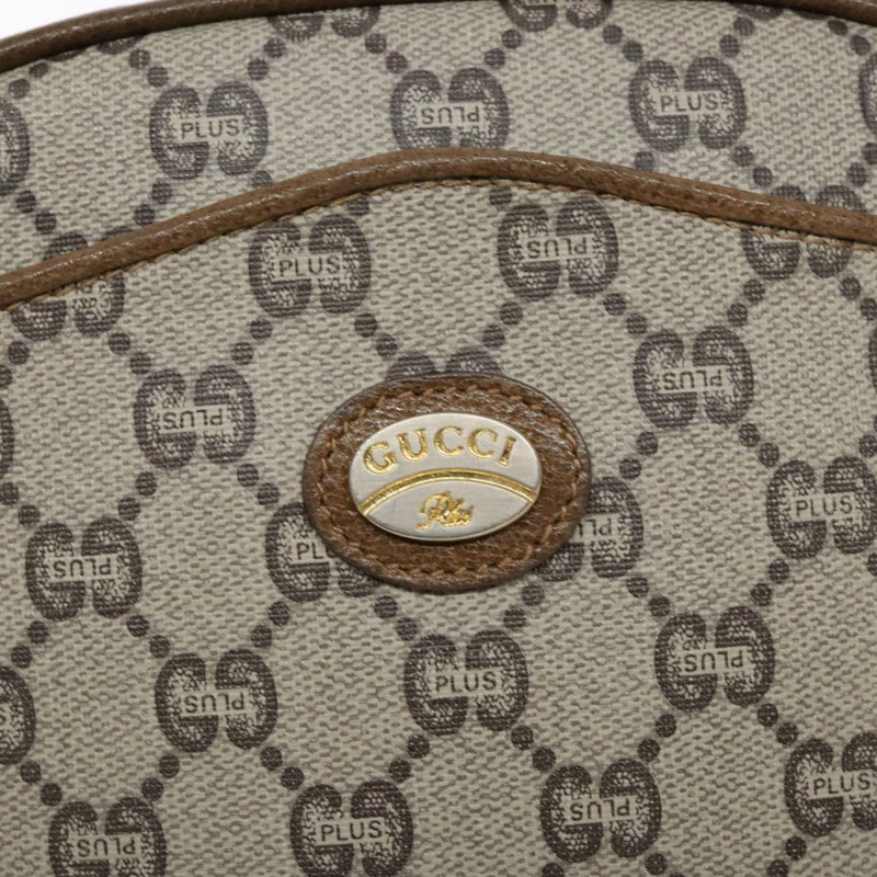 【日本直送】GUCCI GG Plus Supreme 單肩包 PVC 米色 金色 正品 sw1190-16