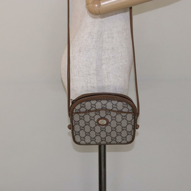 【日本直送】GUCCI GG Plus Supreme 單肩包 PVC 米色 金色 正品 sw1190-20