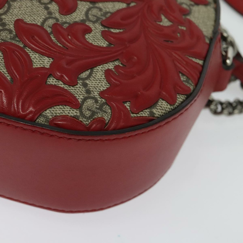 【日本直送】GUCCI GG Supreme 阿拉伯花紋鏈單肩包 PVC 米色 409535 正品 BA4077-9