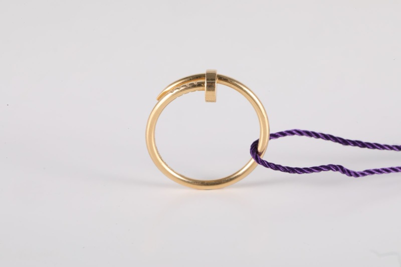 CARTIER(卡地亞) JUSTE UN CLOU 窄版釘子戒指 18K黃金 57 黃金-2