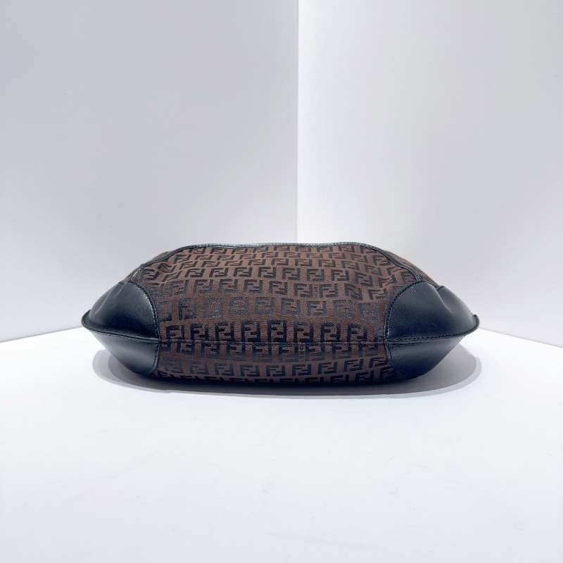 Fendi/芬迪 老花拼皮單肩腋下hob肩背包-5