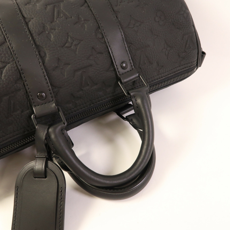 LOUIS VUITTON Monogram Taurillon Keepall Bandouliere35手挽肩背兩用袋-4
