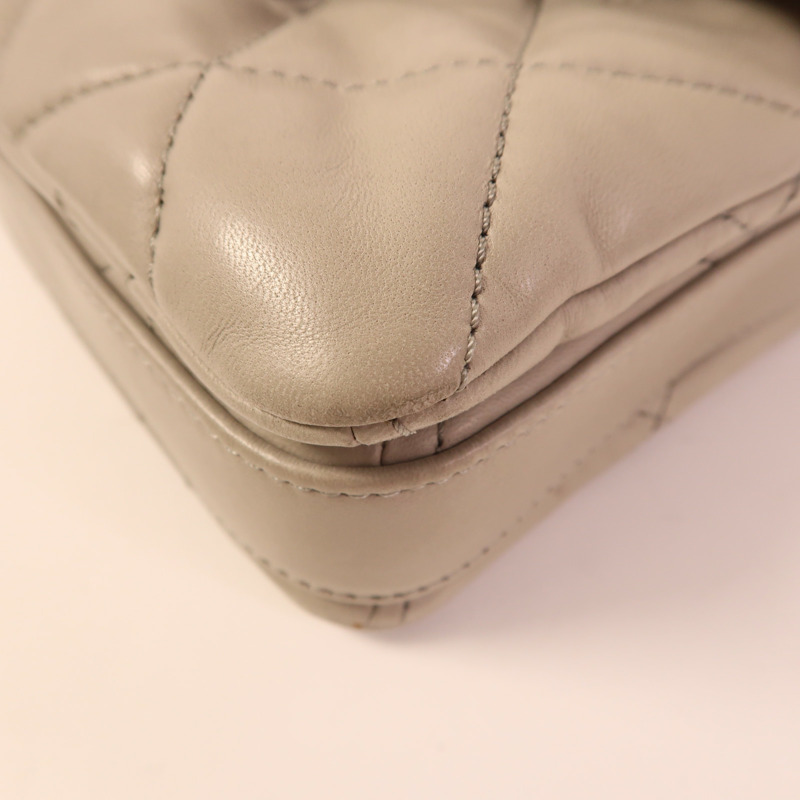 CHANEL 皮革Chain Shoulder銀扣鏈帶肩背袋-13