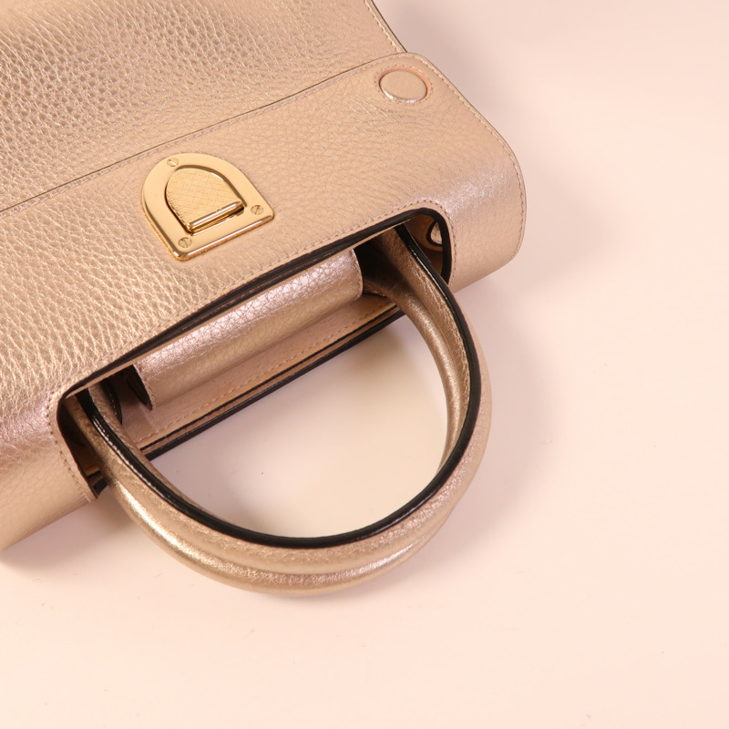 Dior 牛皮皮革Diorever Mini金扣手挽肩背兩用袋-4