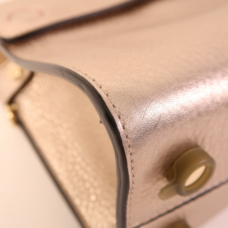 Dior 牛皮皮革Diorever Mini金扣手挽肩背兩用袋-13