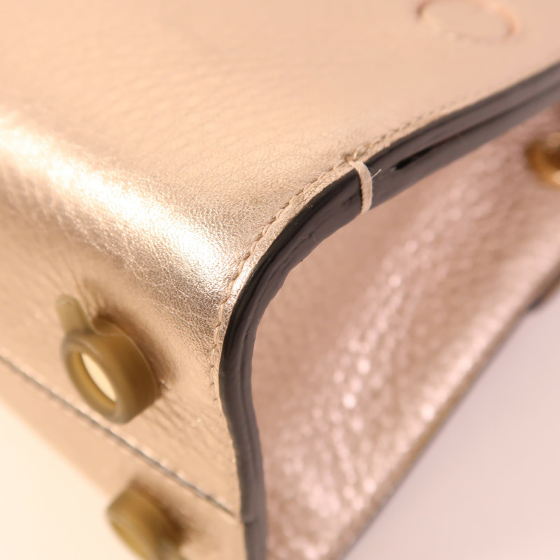 Dior 牛皮皮革Diorever Mini金扣手挽肩背兩用袋-14