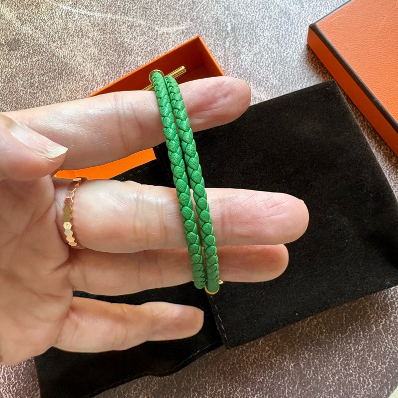 Hermes Glenan Double Tour愛馬仕皮革編織 雙圈手環-5