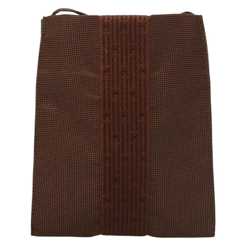 【日本直送】愛馬仕 Her Line 棕色帆布單肩包，正品編號 134458-1