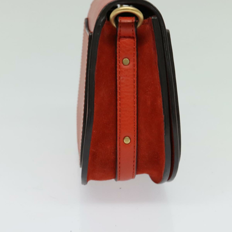 【日本直送】Chloe Etel 手提包 皮革 2way 橙色 金色 正品 133572-2