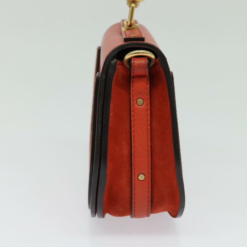 【日本直送】Chloe Etel 手提包 皮革 2way 橙色 金色 正品 133572-3