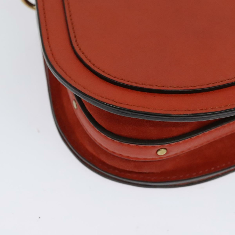 【日本直送】Chloe Etel 手提包 皮革 2way 橙色 金色 正品 133572-15
