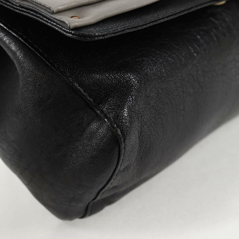 【日本直送】Chloe 鏈條 June 單肩包 皮革 黑金 正品 BA4019V-7