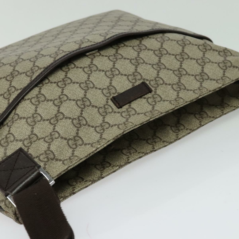 【日本直送】GUCCI GG Supreme 單肩包 PVC 皮革 米色銀色 141198 正品 134571-5