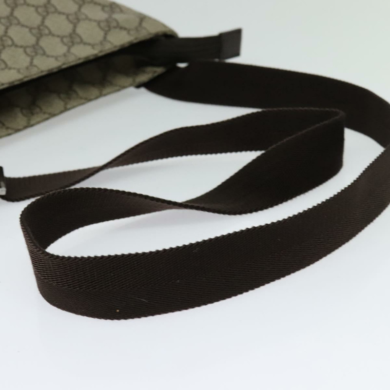 【日本直送】GUCCI GG Supreme 單肩包 PVC 皮革 米色 銀色 141198 正品 134571-6