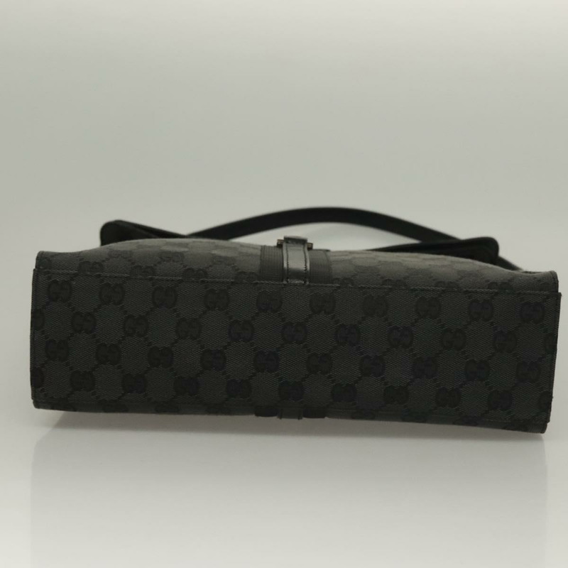 【日本直送】GUCCI GG 帆布 Jackie 肩背包 黑銀 001 3355 1781 正品 133986-4