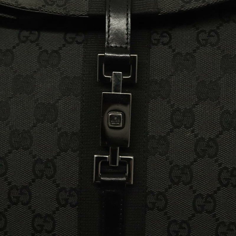 【日本直送】GUCCI GG 帆布 Jackie 肩背包 黑銀 001 3355 1781 正品 133986-17