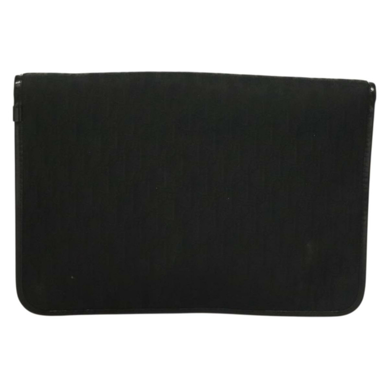 【日本直送】Christian Dior Trotter 帆布手拿包 黑金 正品 134032-1