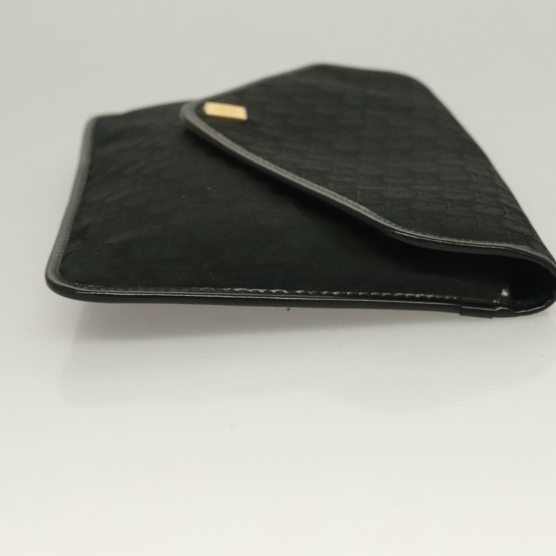 【日本直送】Christian Dior Trotter 帆布手拿包 黑金 正品 134032-2