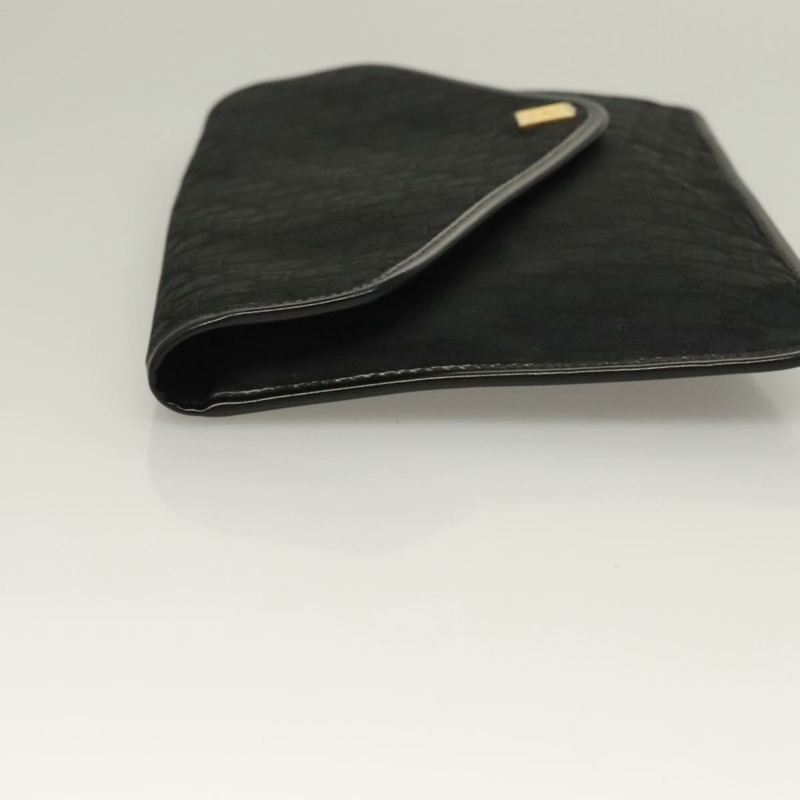 【日本直送】Christian Dior Trotter 帆布手拿包 黑金 正品 134032-3