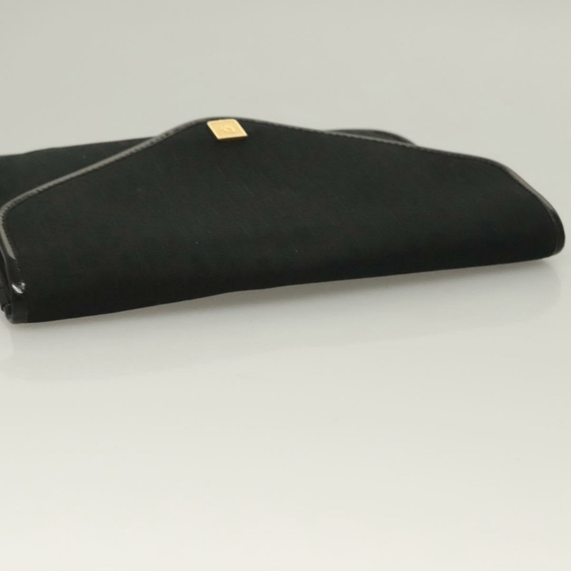 【日本直送】Christian Dior Trotter 帆布手拿包 黑金 正品 134032-4