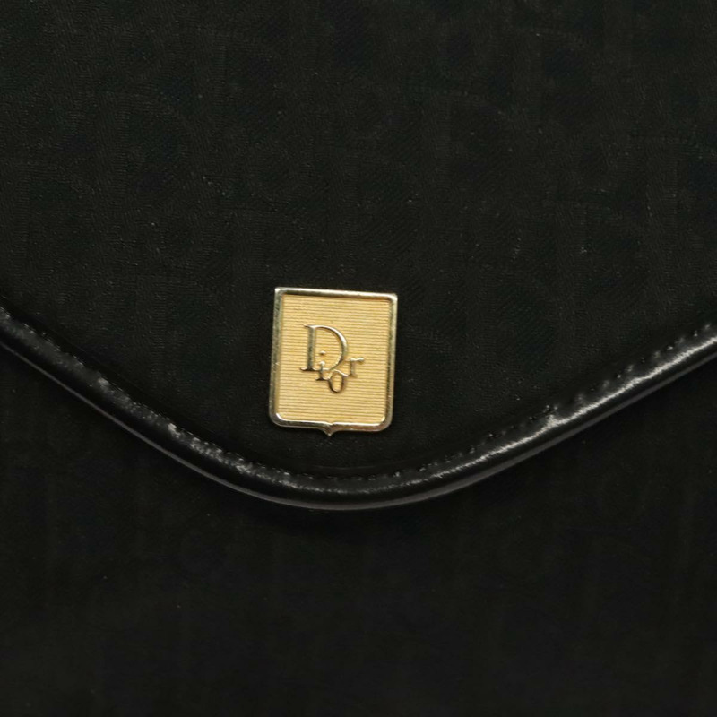 【日本直送】Christian Dior Trotter 帆布手拿包 黑金 正品 134032-7