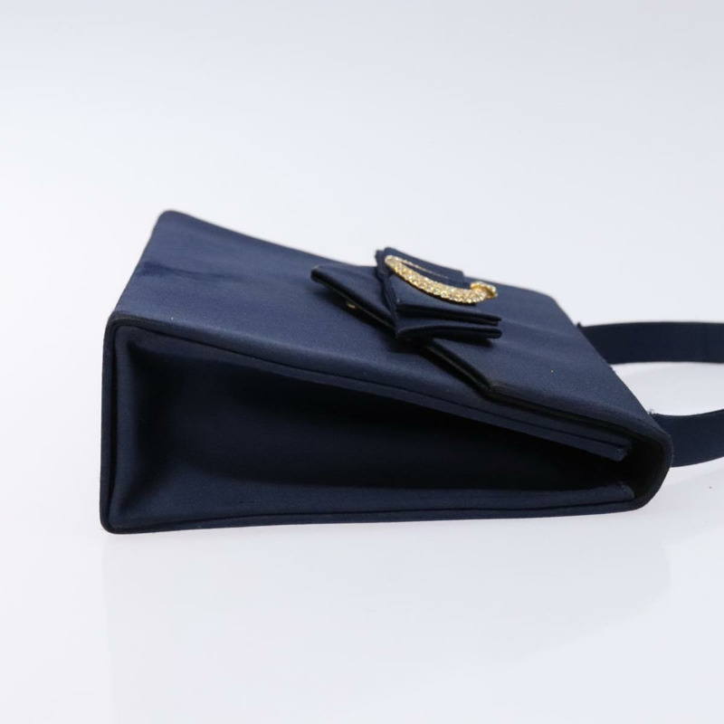 【日本直送】克莉絲汀‧迪奧 (Christian Dior) 手提包 緞面海軍藍金色 正品 PP872-2