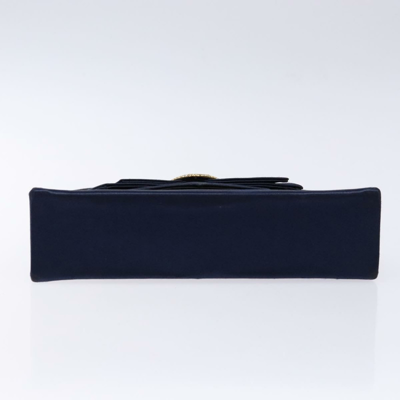 【日本直送】克莉絲汀‧迪奧 (Christian Dior) 手提包 緞面海軍藍金色 正品 PP872-4